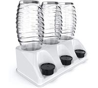 SODACLEAN Lot de 3 porte-bouteilles en plastique, brillants, pour bouteilles Soda Stream Aarke Emil, avec support de couvercle, égouttoir Crystal Easy Power