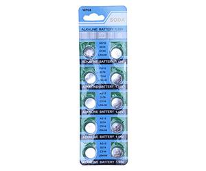 SODIAL(R) Lot 10 Piles AG13 LR44 G13-A D303 L1154 L1154F EPX76 A76 RW82 357 SR44 alcalines