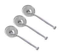 SOESFOUFU 3pièces Cuillère Filtre Inox avec Clip Passoire à Huile et Friture Ustensile Cuisine Multifonction pour Égoutter Aliments et Saisir Fritures Outil Pratique pour Barbecue et Salade