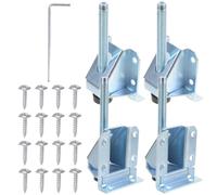 SOESFOUFU 4 Pièces Pied Réglable pour Meuble, Niveleur Acier Argenté | Vis de Réglage t Vis Incluses, Stabilité pour Canapé et Tiroir, Atelier et Bureau