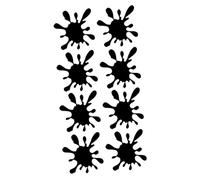 SOESFOUFU 8pcs Stickers pour Voiture de Goutte d'eau Noirs en Pet, Autocollants Décoratifs Adhésifs pour Voiture, Design Créatif et Tenace pour Surfaces Planes