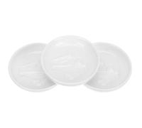 SOESFOUFU Assiettes en Céramique Blanche 3pcs pour Condiments et Sauces, Plateau de Service Créatif Cuisine et Repas à Domicile