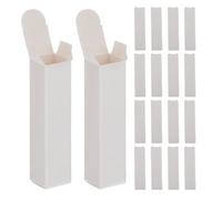SOESFOUFU Boîtes à Cosmétiques en Papier Kraft Rectangle pour Baume à Lèvres et Gloss, Étuis Réutilisables Minimalistes 50pcs pour Maquillage DIY et Rangement Pratique