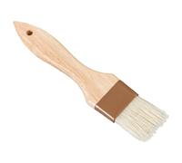 SOESFOUFU Brosse à Barbecue en Laine Naturelle Manche en Bois Résistant Chaleur, Pinceau à Badigeonner pour Viandes et Légumes, pour Grillades et Pâtisserie