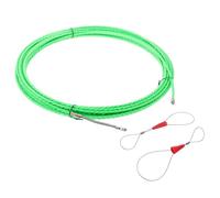 SOESFOUFU Dispositif de Filetage de Fil Électrique Aiguille de Tirage et Enrouleurs de Câbles, Tire-Fils d'Électricien Vert 15 Mètres, Fixation à Tension de Fil pour Travaux de Rénovation