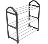 SOESFOUFU Étagère à Chaussures Pratique en Acier Inoxydable à 3 Niveaux Grand Espace de Rangement, Organisateur Simple et Élégant pour Chambre ou Placard