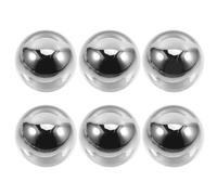 SOESFOUFU Glaçons Réutilisables Pierres à Whisky 6 Pièces en Acier Inoxydable 304 Argenté Non Fondantes, Boules de Glace Métal pour Boissons Fraîches à Domicile