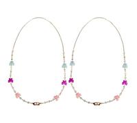 SOESFOUFU Lanières pour Masques Faciaux Garçon et Filles 2pcs en Acrylique Design Mode, Anti-perte, Adaptées pour Chapeaux et Lunettes de Protection