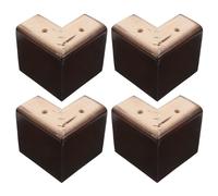 SOESFOUFU Lot de 4 rehausseurs de lit : Pieds de Meubles en Bois en Forme de L de 9,4 cm (3,7 Pouces), Hauteur 9,4 cm (3,7 Pouces), Pieds de canapé Robustes de Remplacement, rallonges de de canapé