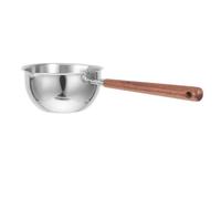 SOESFOUFU Louche inox avec bec verseur double en acier inoxydable manche long design minimaliste pour servir soupes, ragoûts et sauces dans la préparation culinaire