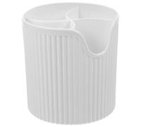 SOESFOUFU Organisatrice de Maquillage Transparente en Pp Structure Compartimentée et Grosse Ouverture, Support Pratique pour Pinceaux et Cosmétiques, pour Bureau ou Coiffeuse