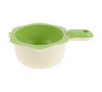 SOESFOUFU Passoire Cuisine en Plastique Vert à Double Couche Poignée Fleurie, Petite Passoire Pratique pour Égoutter Pâtes et Légumes, Gain de Place et Facile à Verser