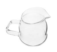SOESFOUFU Pichet à Mousser le Lait en Verre Résistant la Chaleur, Compact et Portable, Ustensile Multifonction Maison Voyages