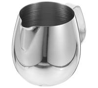SOESFOUFU Pichet avec Bec Verseur à Mousser le Lait en Acier Inoxydable 420ml Facile à Nettoyer, pour Préparer Cappuccino et Expresso Maison