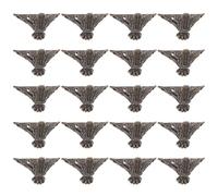 SOESFOUFU Pieds de Meubles en Bois 20 pièces avec vis pour boîte à Bijoux Coffret Vintage, Design rétro Unique, pour boîtes en Bois et boîtes à Bijoux