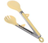 SOESFOUFU Pinces Cuisine Outil Polyvalent en Silicone et Acier Inoxydable Anti-brûlure pour Retourner Aliments, pour Barbecues et Repas en Famille