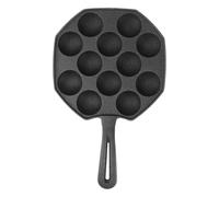 SOESFOUFU Poêle pour Takoyaki en Fonte Noire 12 Moules, Antiadhésive et Facile à Utiliser, Cuisson de Takoyaki et Pancakes à Domicile
