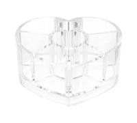 SOESFOUFU Porte-stylo en Acrylique Transparent de Cœur pour Pinceaux de Maquillage et Huiles Essentielles, Léger Rangement la Maison Coiffeuse