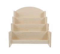 SOESFOUFU Présentoir en Bois pour Cartes Postales : étagère de Rangement à 4 Niveaux, étagère en Bois pour Cartes de vœux et Photos, pour la Maison ou Les commerces.