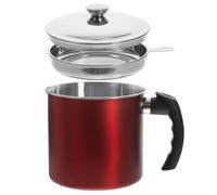 SOESFOUFU Récipient à Graisse Inox avec Filtre et Couvercle Pot Récupérateur Huile de Cuisson Résistant à Haute Température pour Huile de Bacon et Assaisonnements Liquides Capacité Couleur