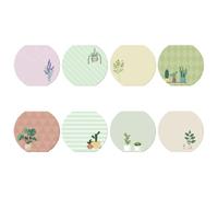 SOESFOUFU Self Adhesive Plant Pattern Sticky Notepads Set 8 Pieces Paper Notes For School Office And Home With Unique Irregular Shape