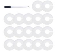 SOESFOUFU Séparateurs de Vêtements en Plastique Blanc pour Placard, 30 Pièces Légers avec Stylo, Adaptés la Plupart des Tringles Standard pour Rangement Maison et Boutique