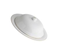 SOESFOUFU Set 1 Assiette à Steak en Céramique Blanche, Assiette Plate Multifonctionnelle avec Finition Lisse, pour Restaurant Occidental et Usage Domestique
