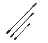 SOESFOUFU Spatules Silicone 3 Pièces Noires, Grattoir à Confiture Double Extrémité, Spatule Légère pour Dessert et Sauce, Convenant pour Usage Domestique ou Pique-niques
