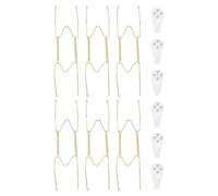 SOESFOUFU Support mural décoratif pour assiette Crochets muraux invisibles en W Lot de 6 en fer et plastique pour décoration intérieure et bureaux