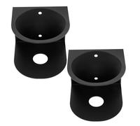 SOESFOUFU Support Mural pour Flacon Pulvérisateur Noir en Acier Inoxydable, Installation Facile, Compatible Universellement, Lot de 2 pour Rangement Atelier et Espace de Travail