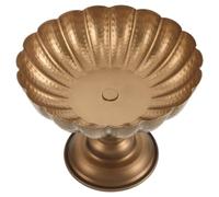 SOESFOUFU Vase compotier doré - Coupe à compotier Vintage en métal pour centres de Table - Urne en Fer Vieilli sur piédestal pour décoration de Table de Mariage et compositions - 18 cm