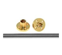 SOESFOUFU Vis T8 pour Moteur Pas à Pas, Acier Inoxydable avec Écrou Assorti, 150 Mm, 4 Trous de Fixation, Faible Entretien, sans Déformation, Accessoire pour Imprimante 3d