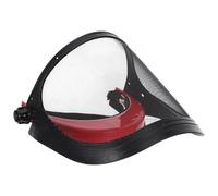 SOESFOUFU Visière de Protection Écran Facial en Plastique pour Jardinage en Maille Métallique Rouge Légère et Résistante pour Travaux de Construction et Menuiserie