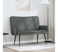 vidaXL Sofa 2 Places Gris foncé 115 x 61 x 87 cm Tissu, Canapé 2 Places Moderne, avec accoudoirs, Compact et Tendance, Parfait pour se détendre dans Le Salon