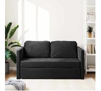 SOFA convertible - Canapé de Séjour - 1/2 places - 2 en 1 noir 122x204x55 cm velours - Sofa lit 0_732056