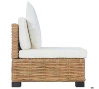 SOFA DE JARDIN/Salon bas de jardin Brun SWEETY Canapé sans accoudoirs avec coussins Rotin naturel 67x67x59cm CL88373559739
