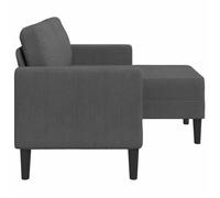 Sofa DOUBLE Doux - MONANA - Canapé 2 places - montage simple - avec méridienne en L Gris foncé 125 cm Lin 125x118x85cm @7402156