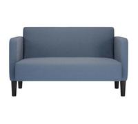 Sofa droit fixe - Clic Clac Canapé causeuse bleu 109 cm tissu velours côtelé CA7997869
