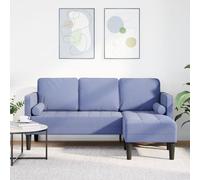Sofa en L 3 places vidaXL en Jean bleu 160 cm en tissu