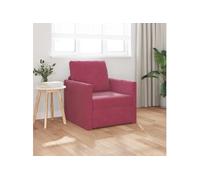 vidaXL Canapé-lit Bordeaux 74 x 77 x 81 cm – Velours, Convertible, Moderne