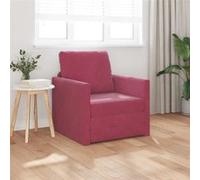 vidaXL Canapé-Lit Bordeaux 74 x 77 x 81 cm Velours, Canapé Moderne, élégant en Velours, Convertible, Pratique et Gain de Place pour Votre Salon