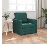 Sofa lit 2 en 1 Vert foncé 74x77x81 cm Tissu Vert G