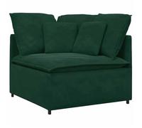 Sofa - Module d'angle pour canapé modulable avec coussins - vidaXL - vert foncé - 100 cm 3660787