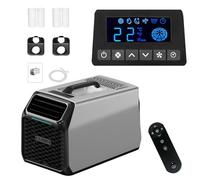 Soflightmok Climatiseur Mobile Silencieux 5000 BTU pour Camping-Car, Tente et Camion, Refroidisseur d’Air de Camping Multifonction, Mode Nuit, Minuterie, Télécommande, Usage Intérieur Extérieur Gray