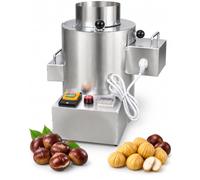 Soflightmok Machine À Éplucher Les Châtaignes Électrique 550W, Éplucheuse De Châtaignes Professionnelle 40×40×44 Cm, 11 Kg, Acier Inoxydable pour Récolte Et Transformation 18blades