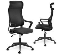 Sofotel - Labi - Chaise pivotante avec dossier en maille - Avec accoudoirs, appuie-tête, fonction balançoire - Fauteuil pour bureau, bureau, jeu - Ergonomique - Avec roulettes en caoutchouc - Hauteur