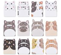 SOFPLATE 720 bloc Notes Autocollant en Forme D'Animal en Vrac Assortiment de Notes Autocollantes en Forme de Chat Dessin Animé Kawaii Marqueurs de Page Drapeaux Blocs Notes Mignons pour L'École la Sal