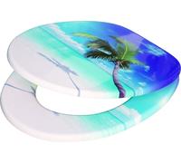 Soft Close Toilet Seat, Palm Design, MDF Wood