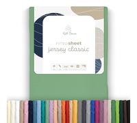 Soft Dream Drap Housse 140 x 200 cm Menthe - 100% Coton Jersey, Bonnet 30 cm, élastique Tout Autour - pour Matelas Jusqu’à 25 cm - Oeko-TEX Standard 100, fabriqué dans l’UE