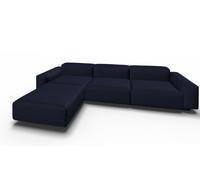 Soft Modular canapé 3 Places avec Chaise longue Laser bleu foncé / brun maure Vitra - 4055737356230
